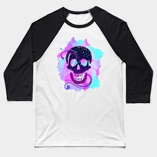 Decorative and Colorful Skull Baseball T-Shirt